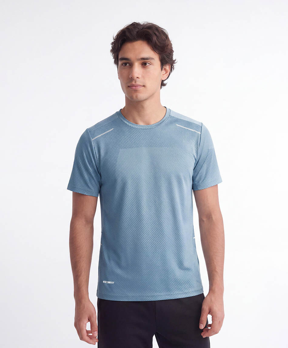 Polera deportiva hombre mini l&iacute;neas