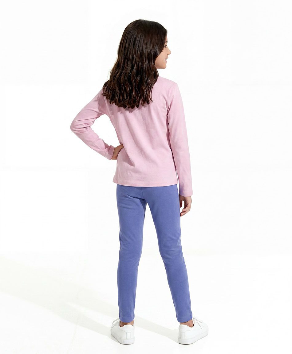 Leggins ni&ntilde;a b&aacute;sica morada