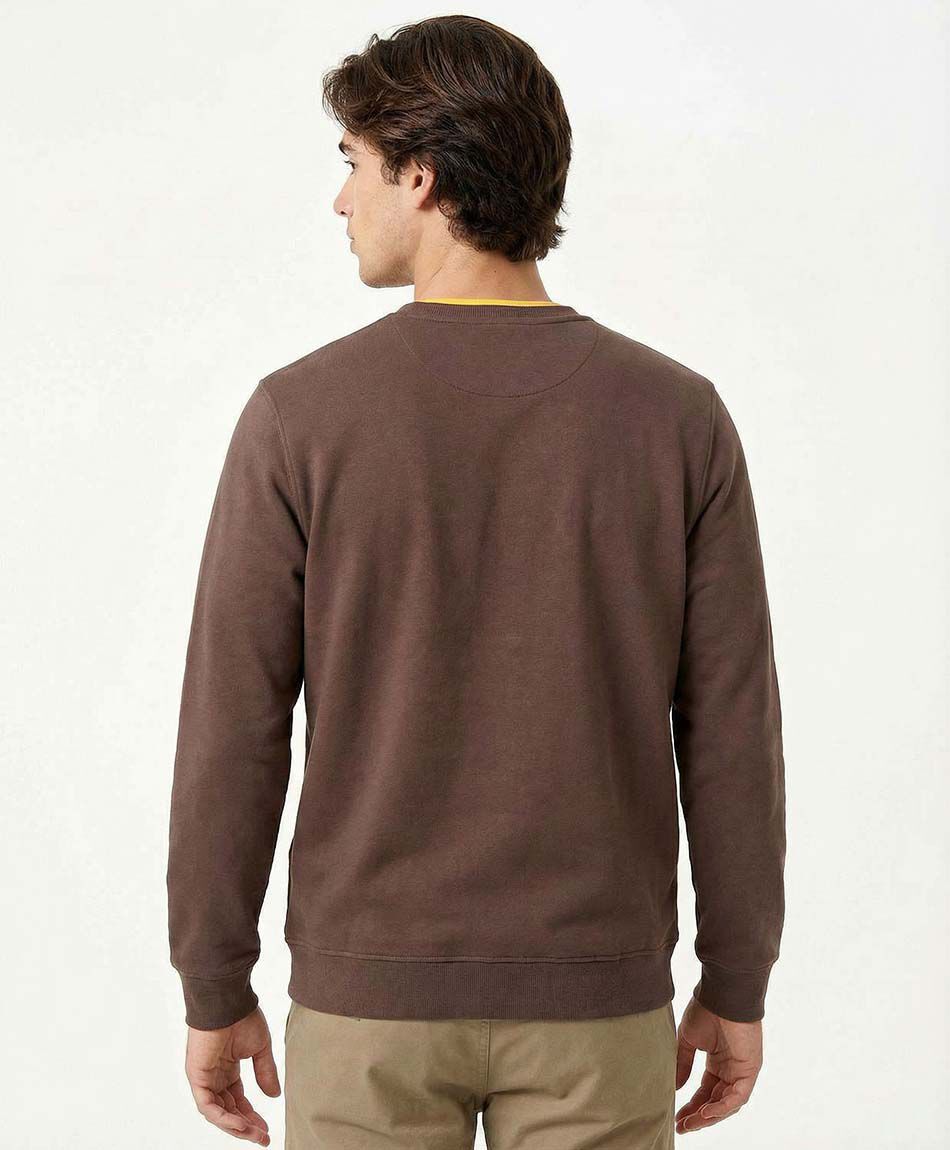 Poler&oacute;n hombre cuello redondo beige