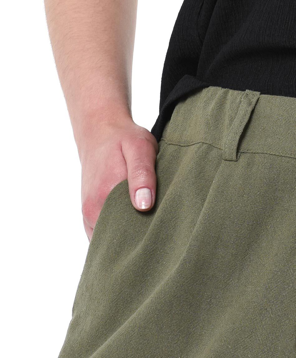 Short mujer verde lino