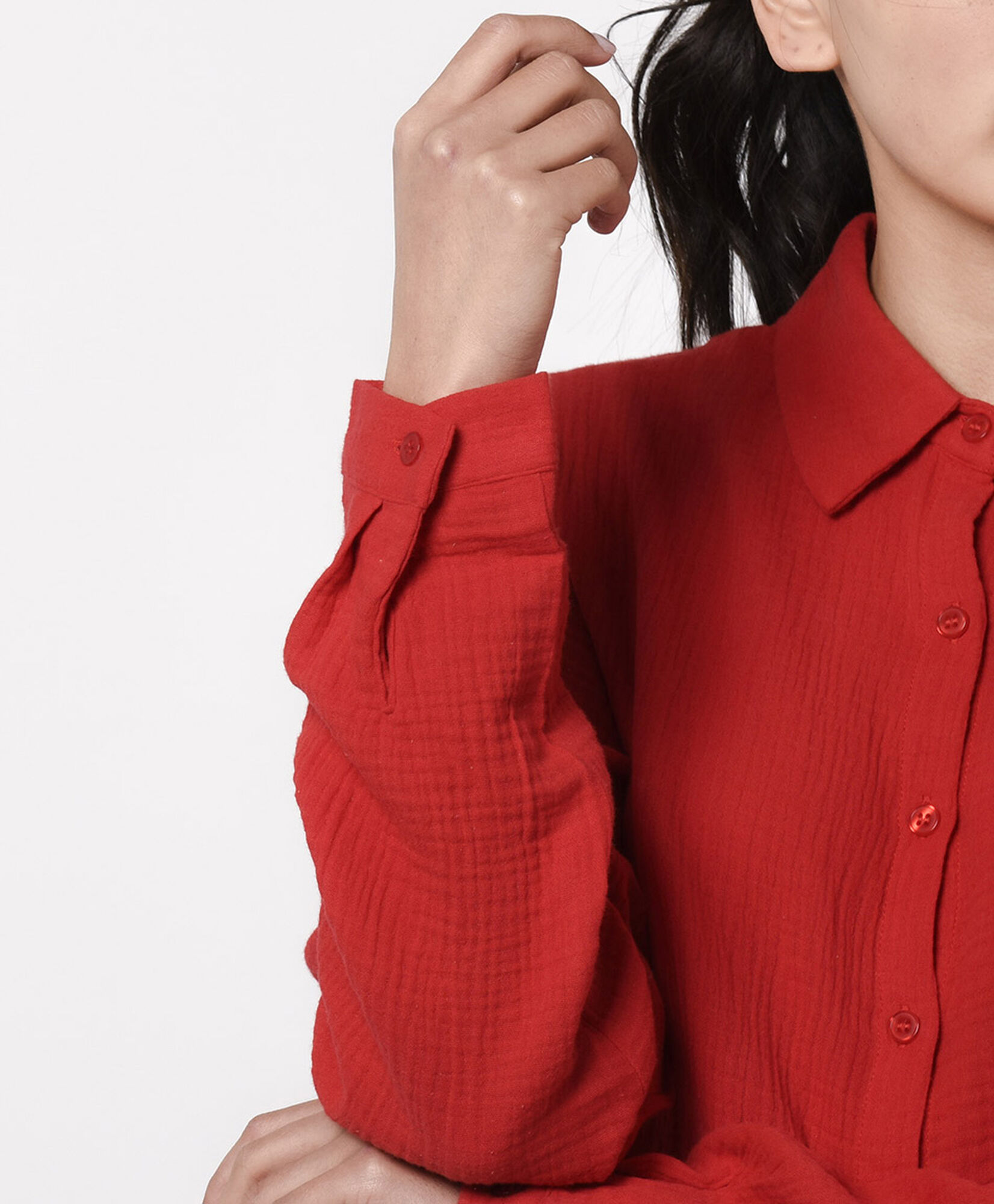 Blusa mujer camisera roja Blusa mujer camisera roja