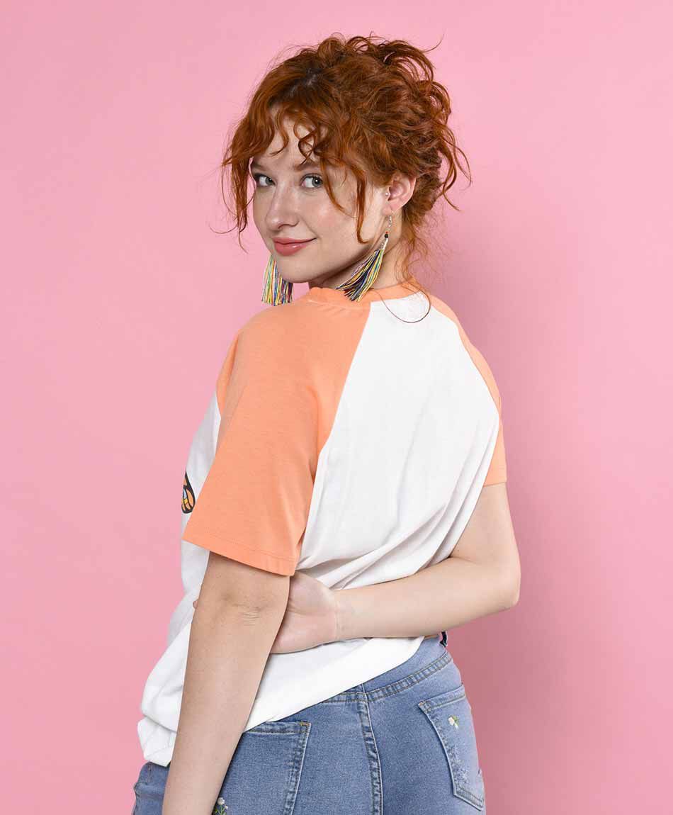 Polera manga corta cuello redondo