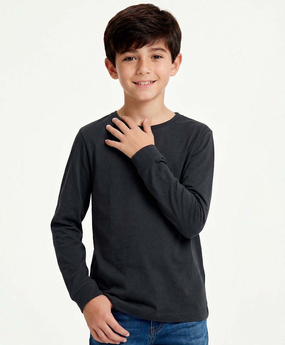 Camiseta infantil t&eacute;rmica negro