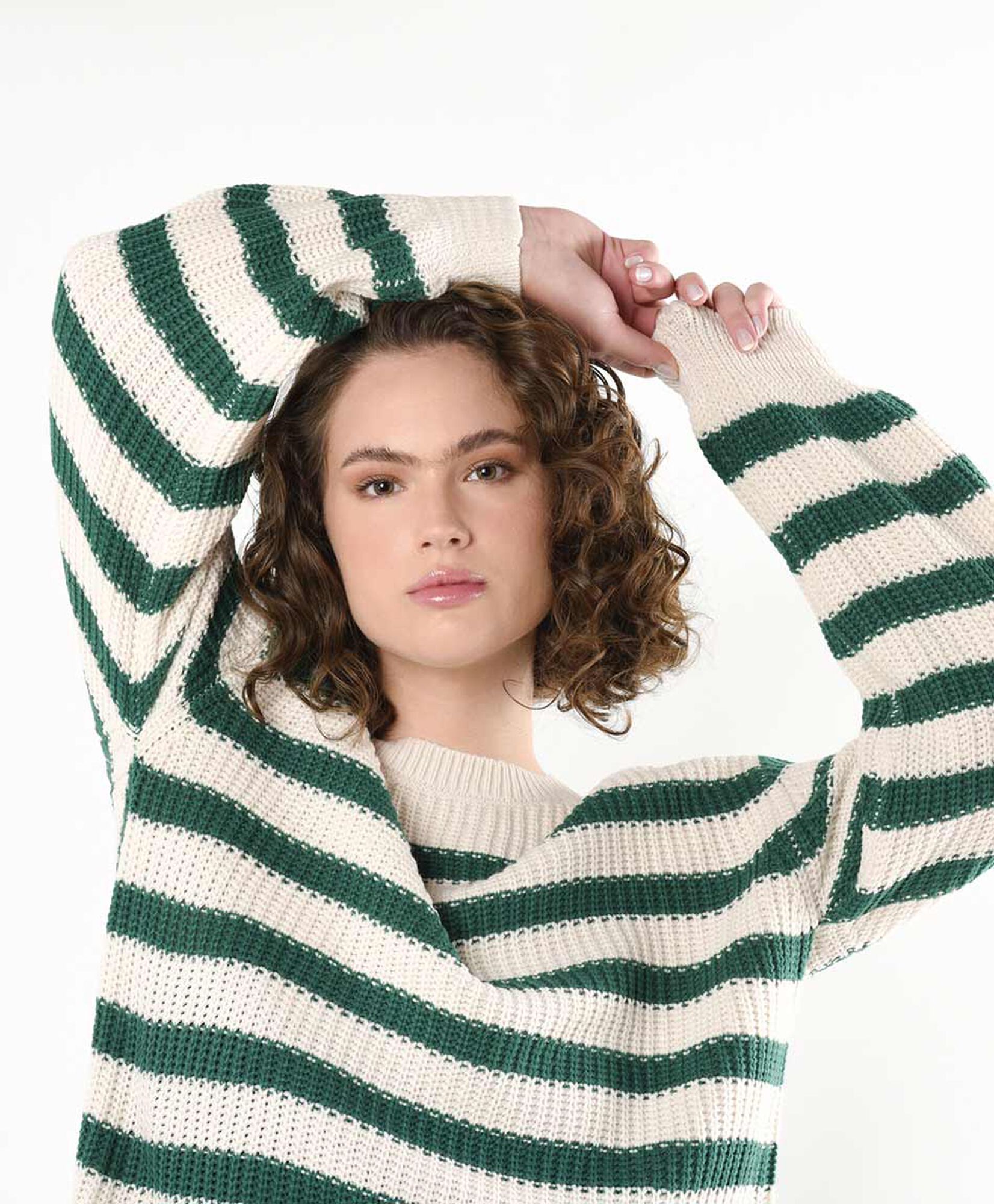 Sweater mujer líneas verde Sweater mujer líneas verde