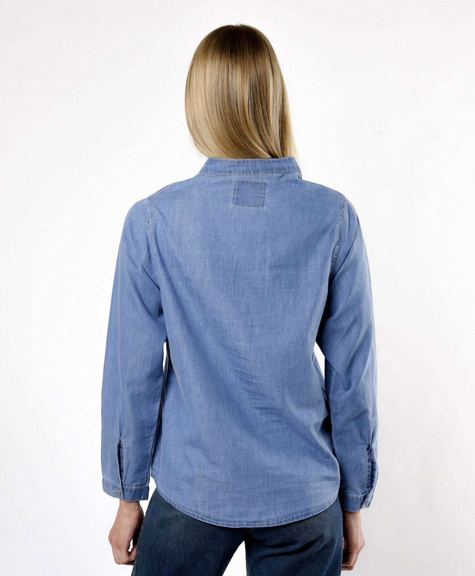 Blusa mujer denim encaje Blusa mujer denim encaje
