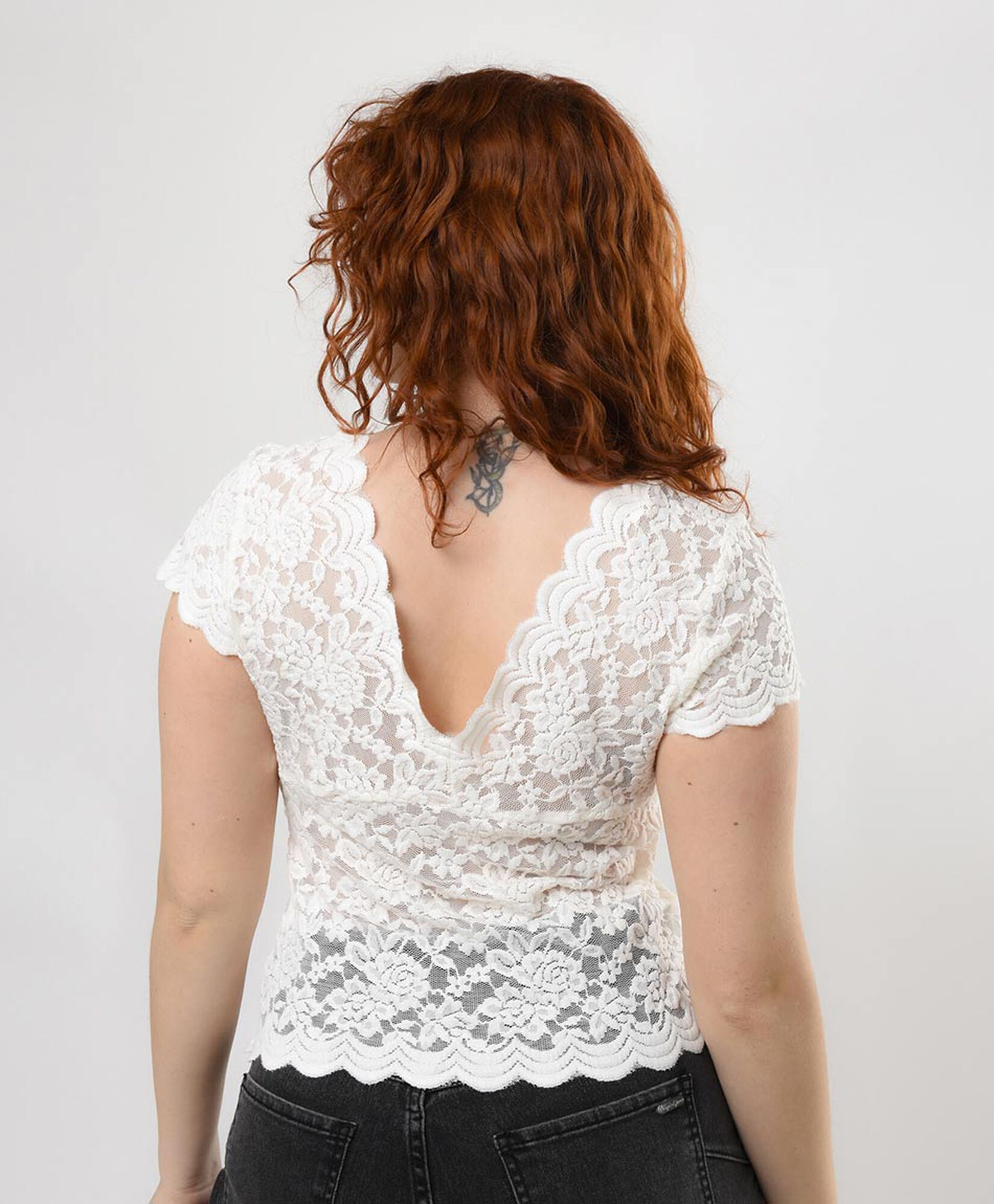 Polera mujer full encaje blanca Polera mujer full encaje blanca
