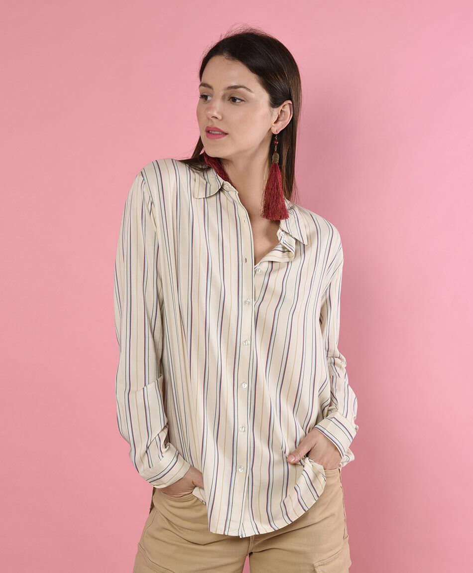 Blusa camisero oversize manga larga