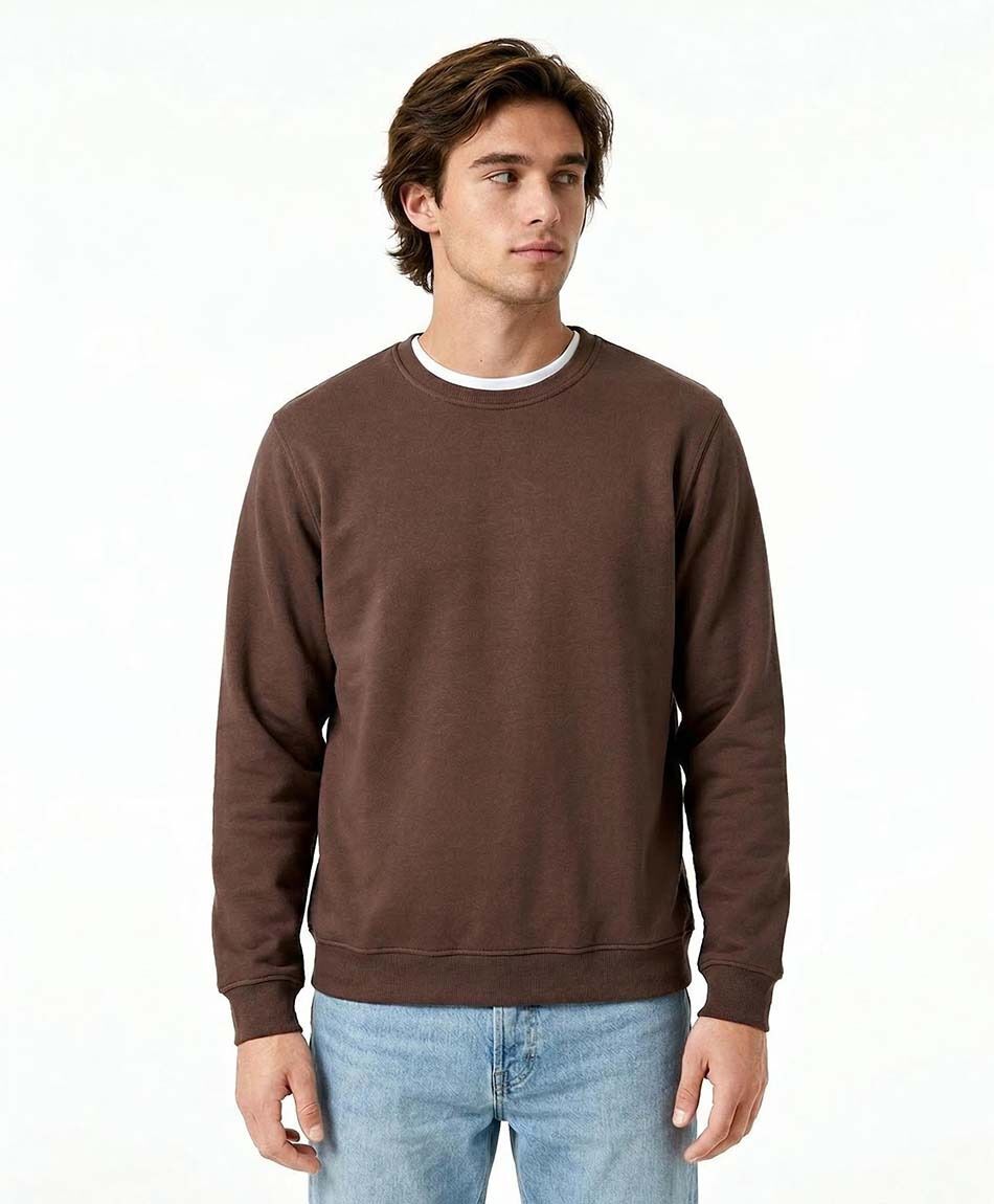 Poler&oacute;n hombre liso cuello redondo