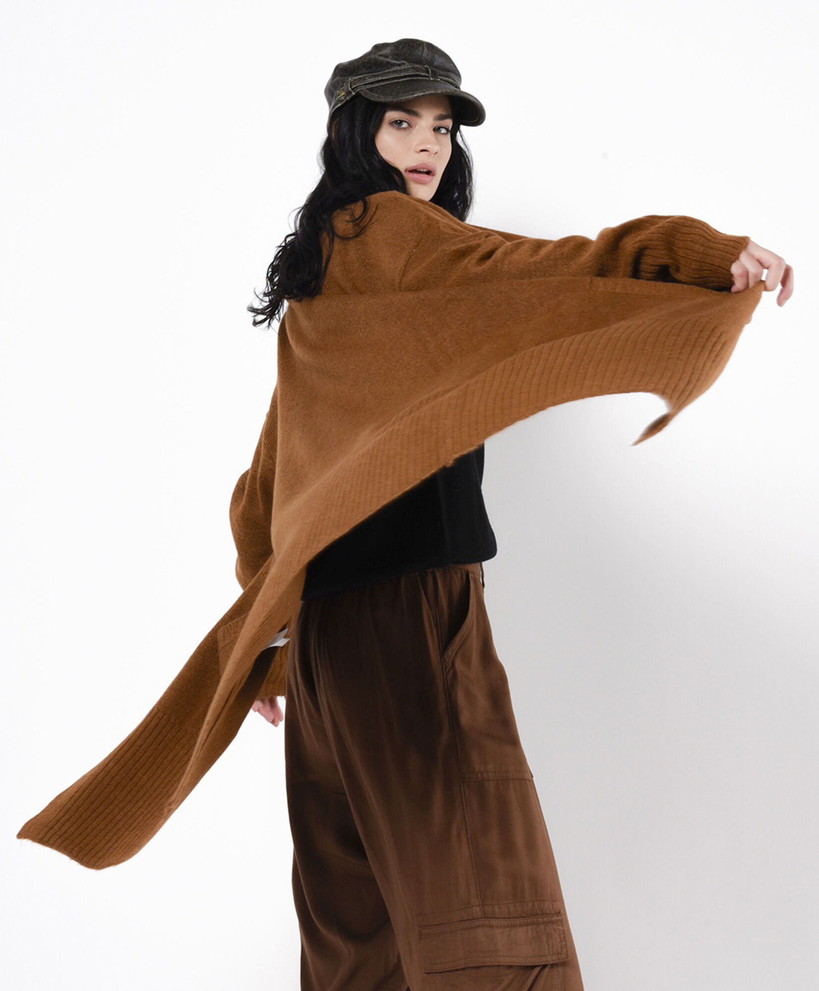 Cardigan mujer largo café Cardigan mujer largo café