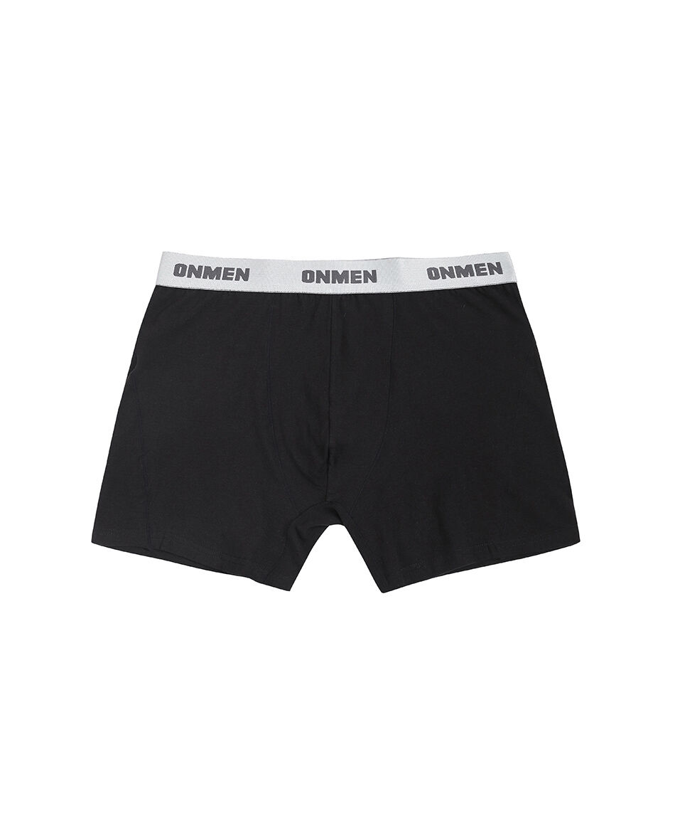 Pack  3 boxer hombre liso negro