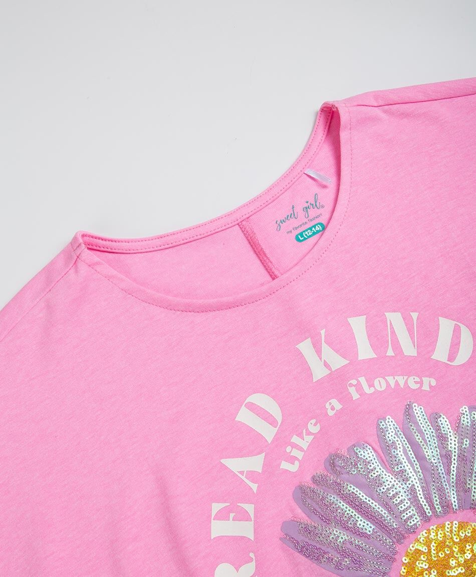 Polera ni&ntilde;a crop lazo