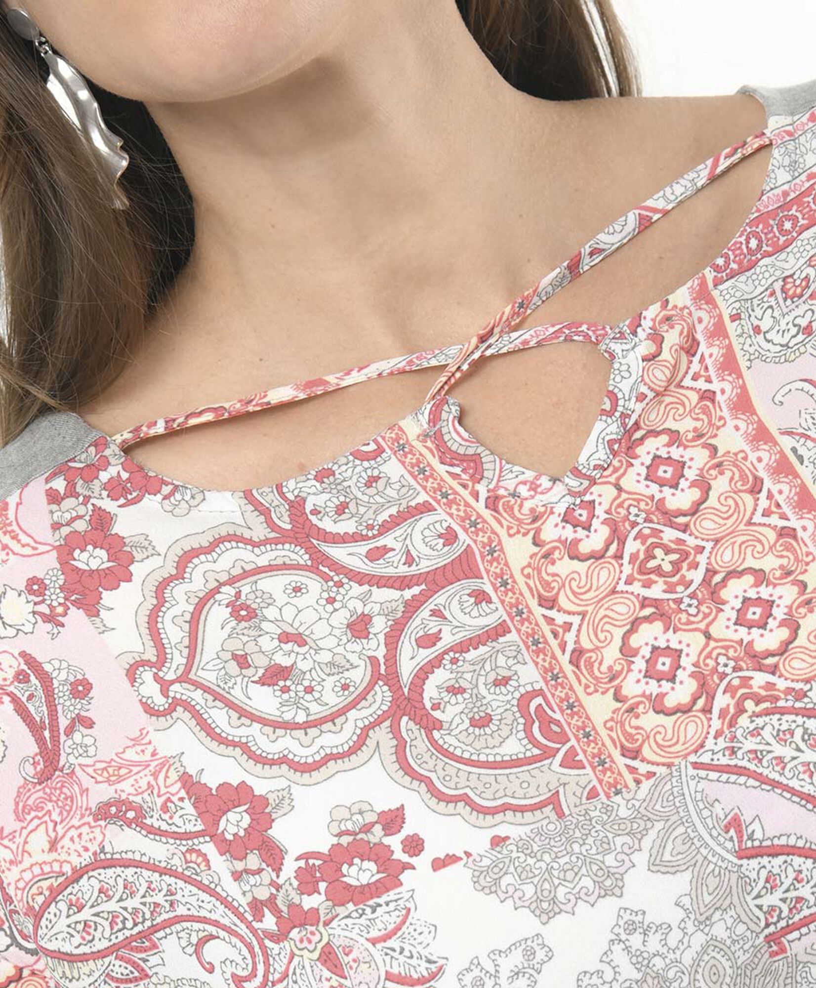 Polera mujer mix tejidos Polera mujer mix tejidos
