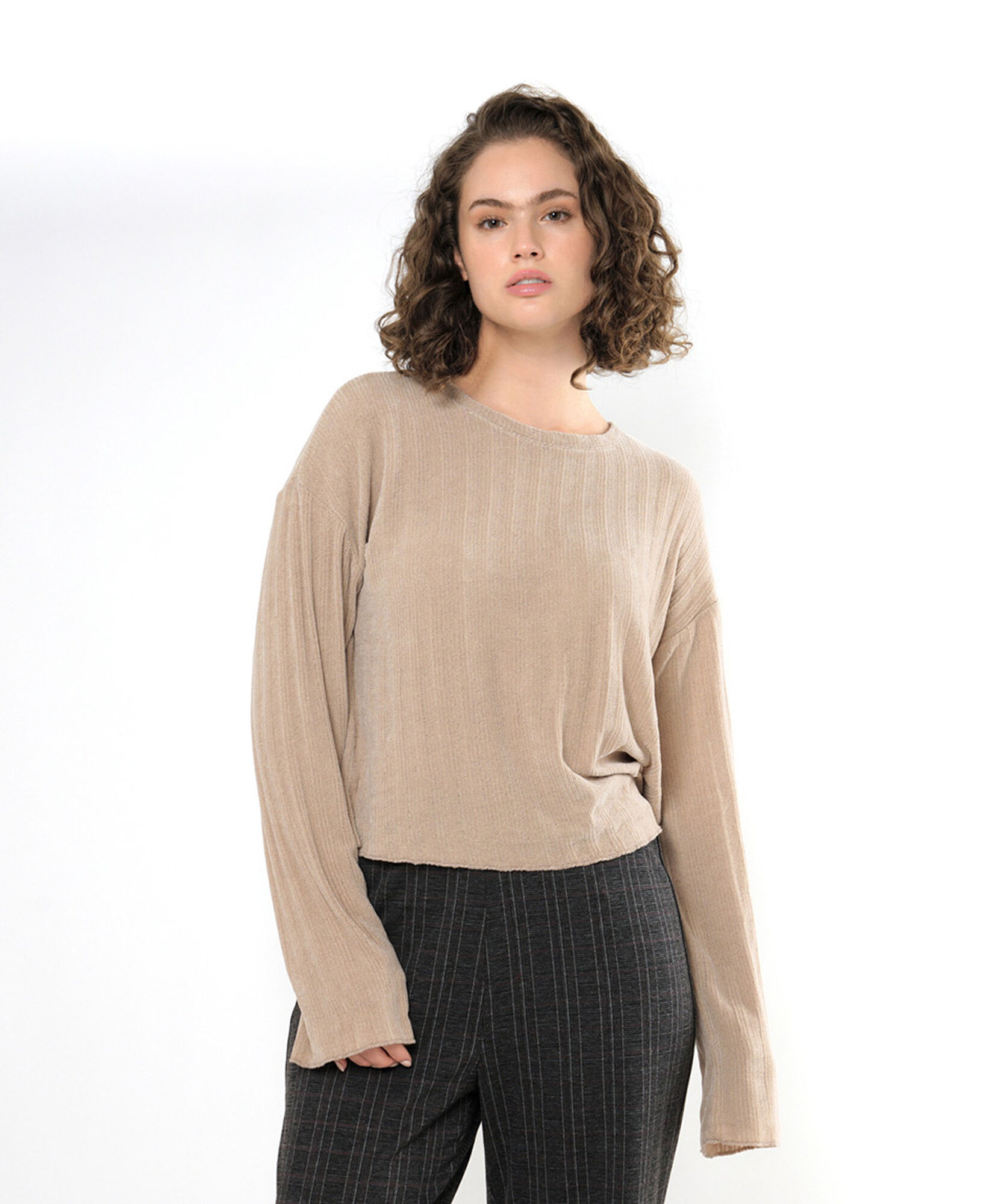 Sweater mujer suave beige Sweater mujer suave beige