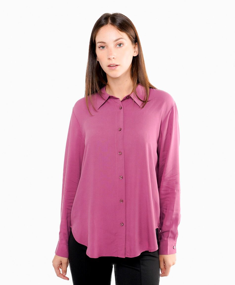 Blusa mujer lisa dark pink
