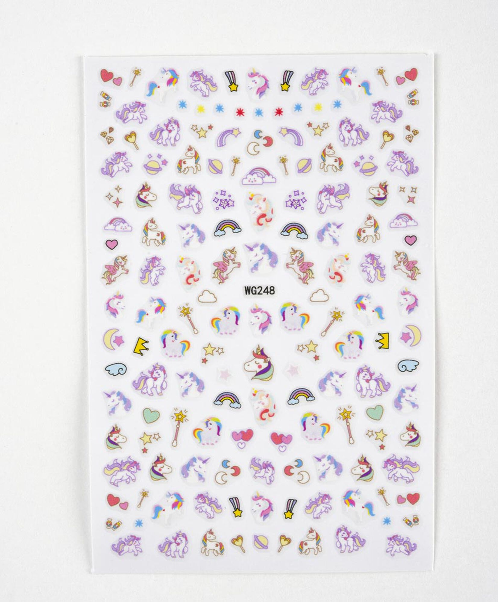 Sticker niña unicornio para uñas Sticker niña unicornio para uñas