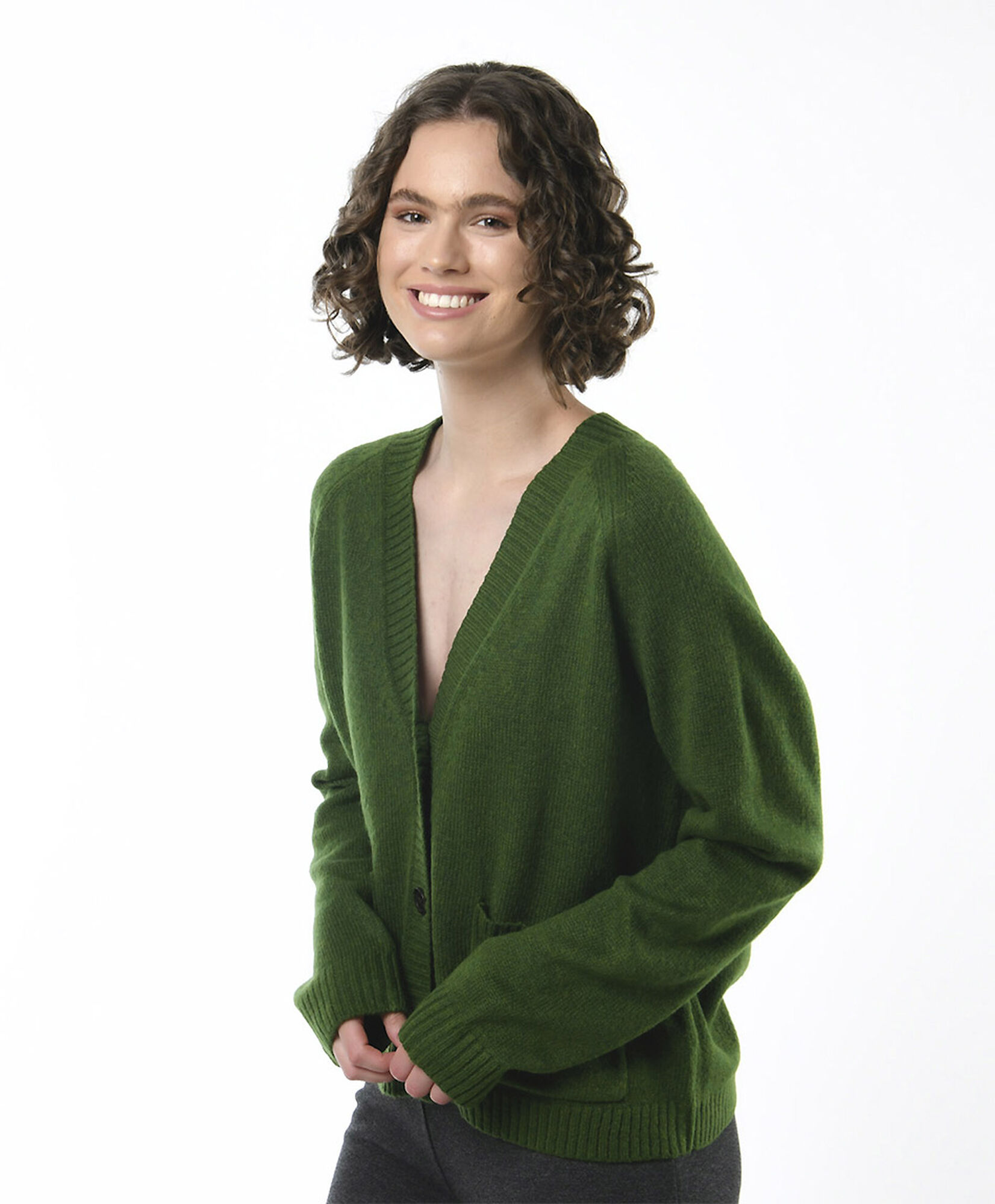 Cardigan mujer bolsillos verde Cardigan mujer bolsillos verde