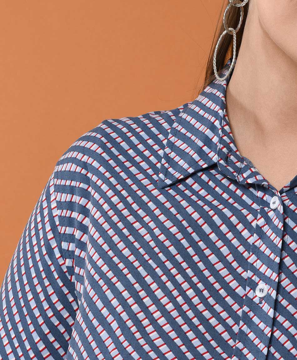 Blusa mujer rayas diagonales