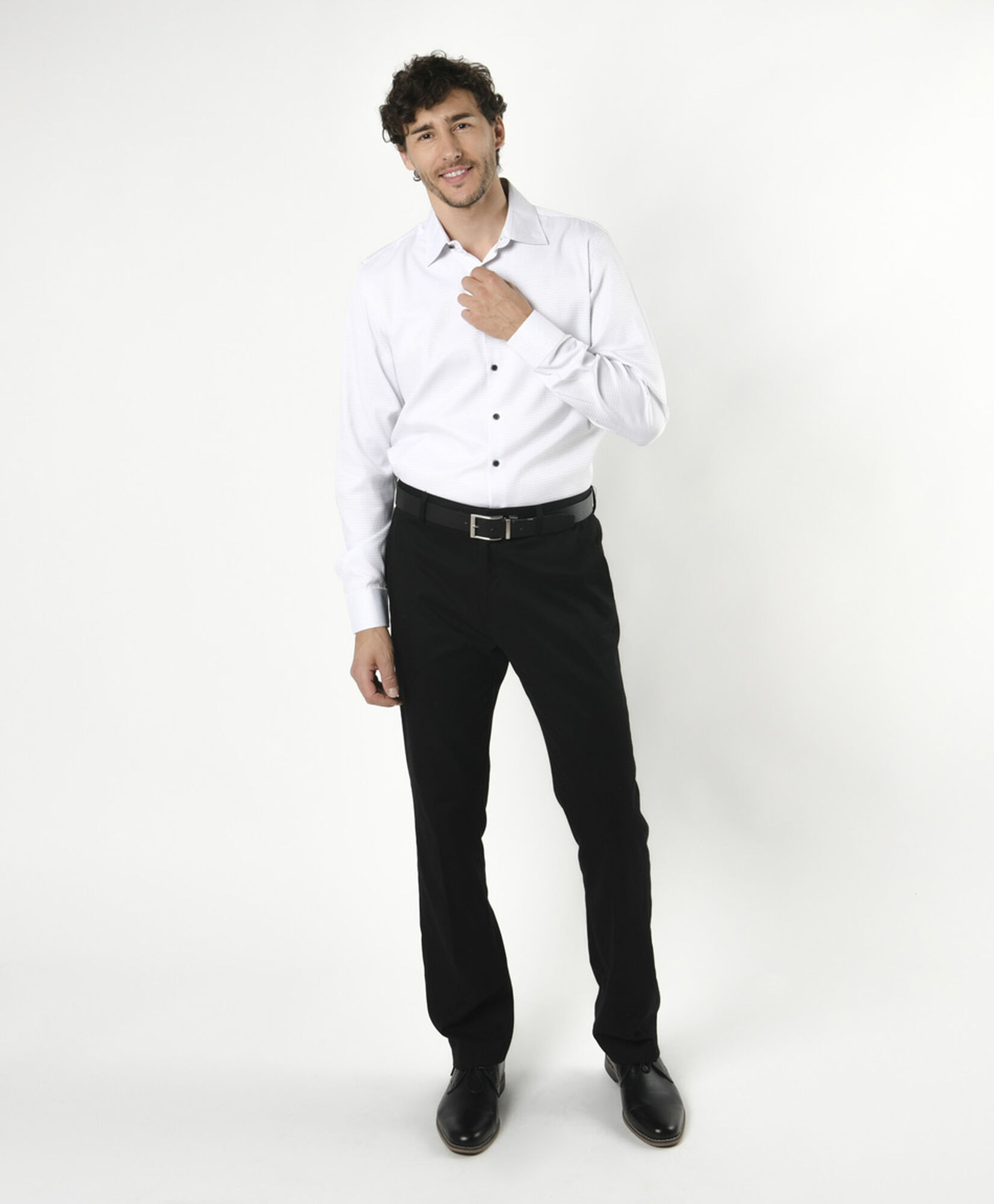 Camisa hombre blanca puntitos Camisa hombre blanca puntitos