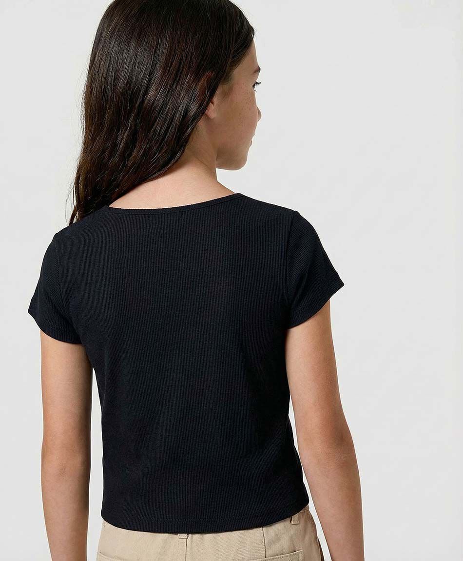 Polera ni&ntilde;a costura frontal