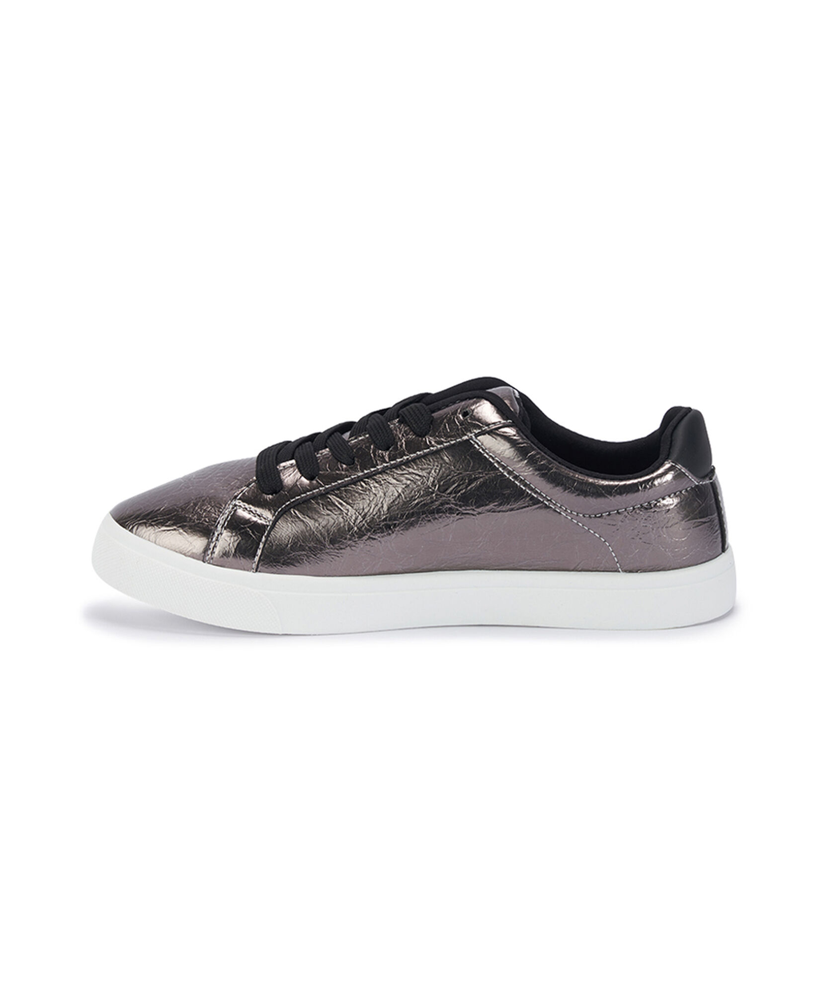 Zapatilla mujer gris metalizada Zapatilla mujer gris metalizada