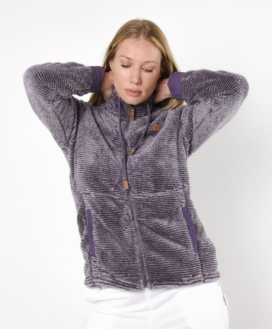 Polar deportivo mujer l&iacute;neas morado