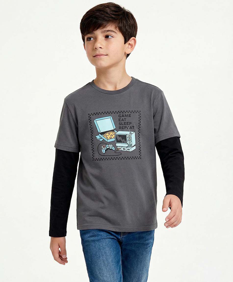 Polera ni&ntilde;o estaci&oacute;n de juego