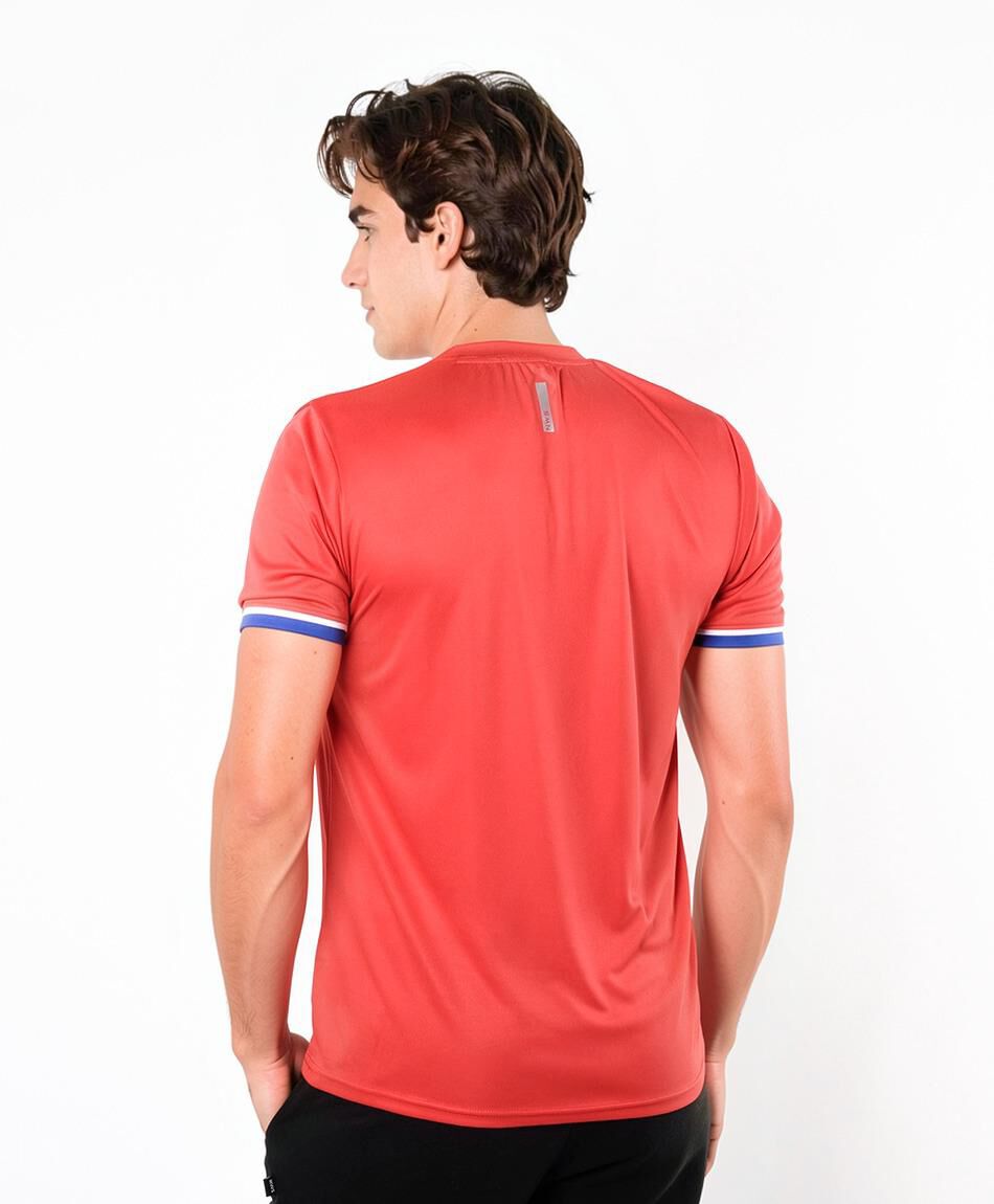 Polera deportiva hombre lisa bicolor