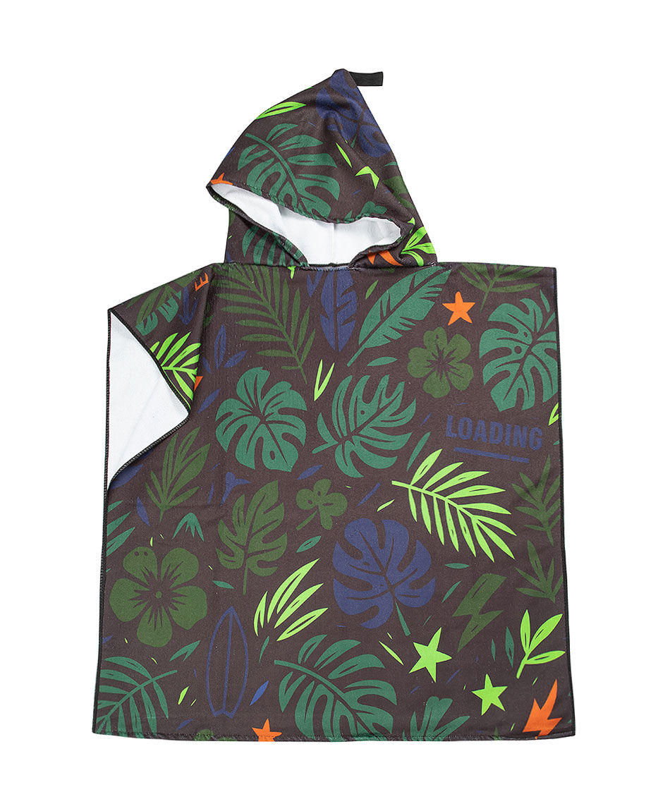 Poncho de ba&ntilde;o ni&ntilde;o hojas