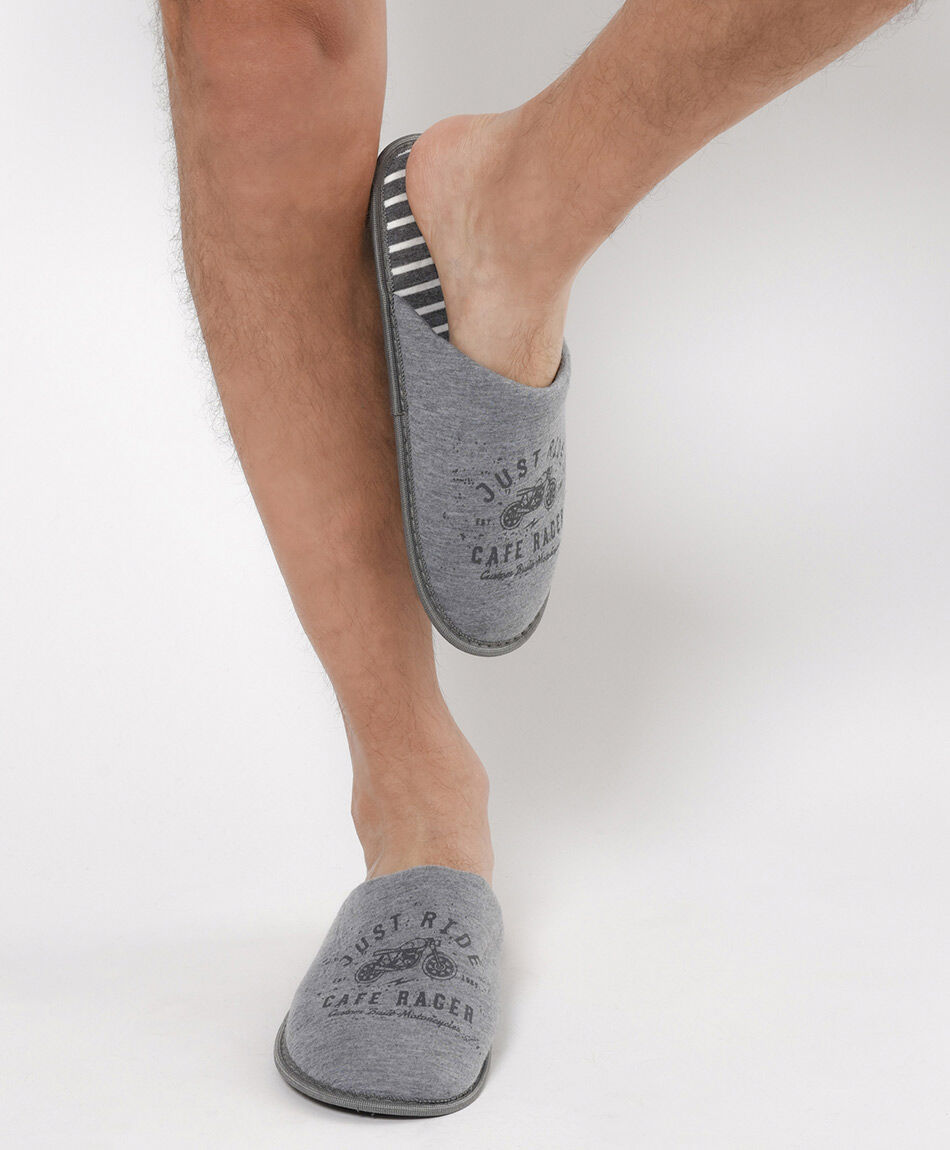 Pantuflas hombre motocicleta