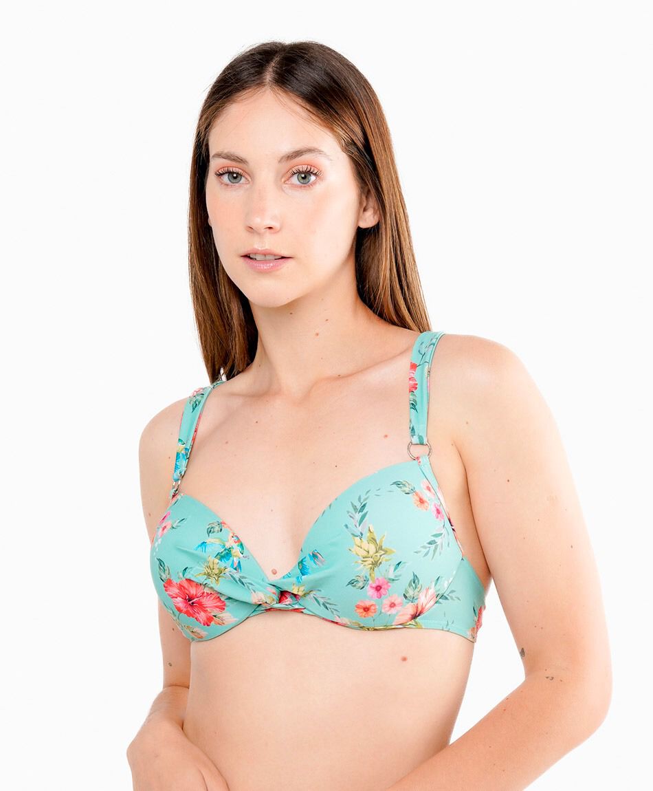 Bikini mujer floral nudo