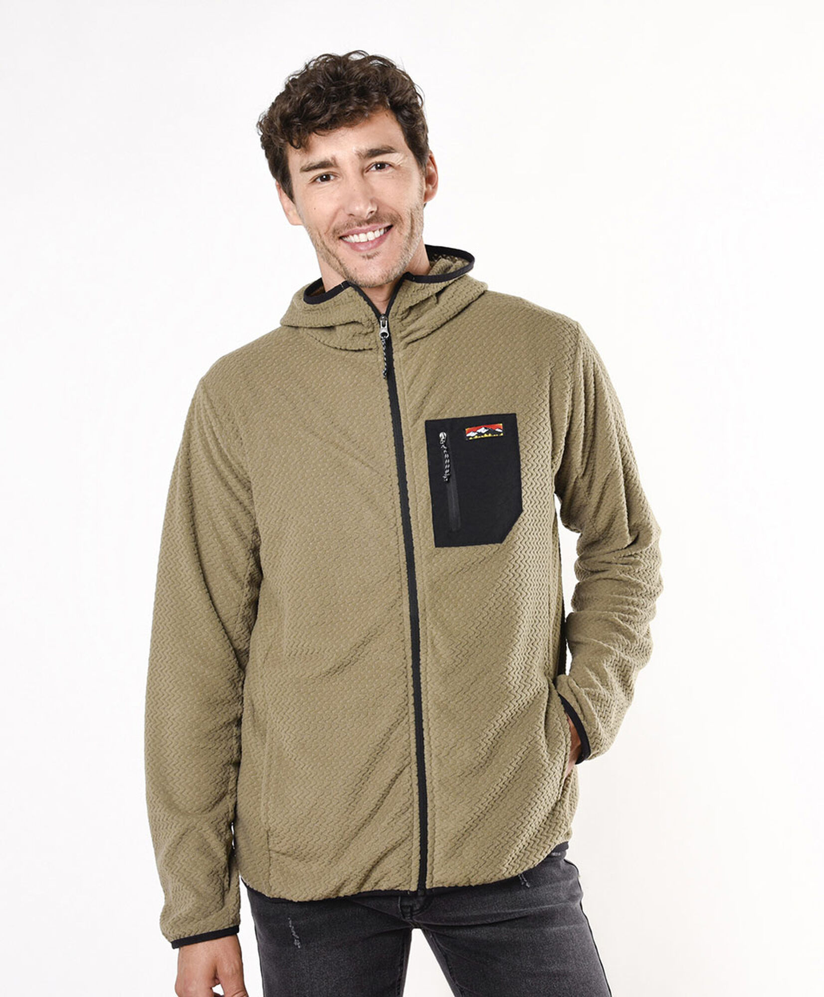 Polerón hombre outdoor textura Polerón hombre outdoor textura