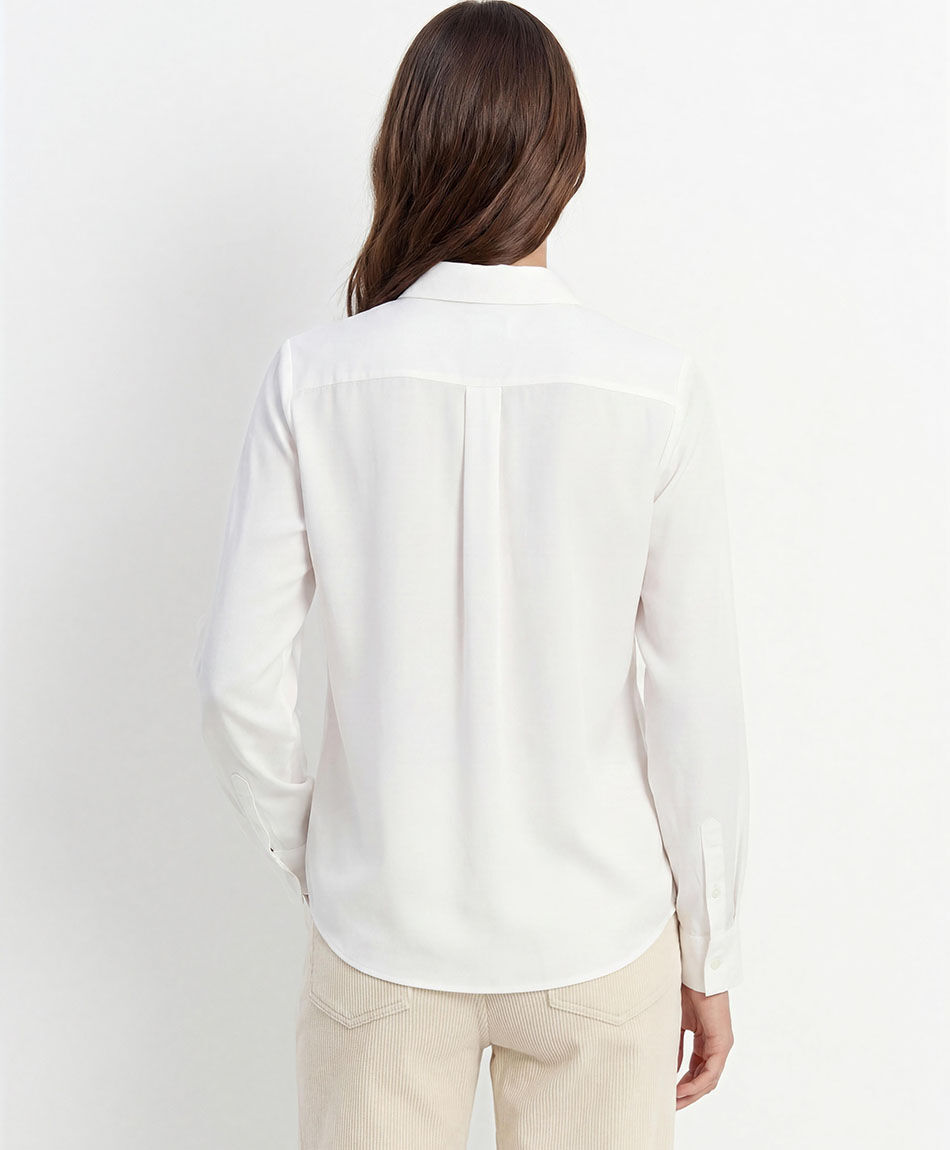 Blusa mujer lisa blanca