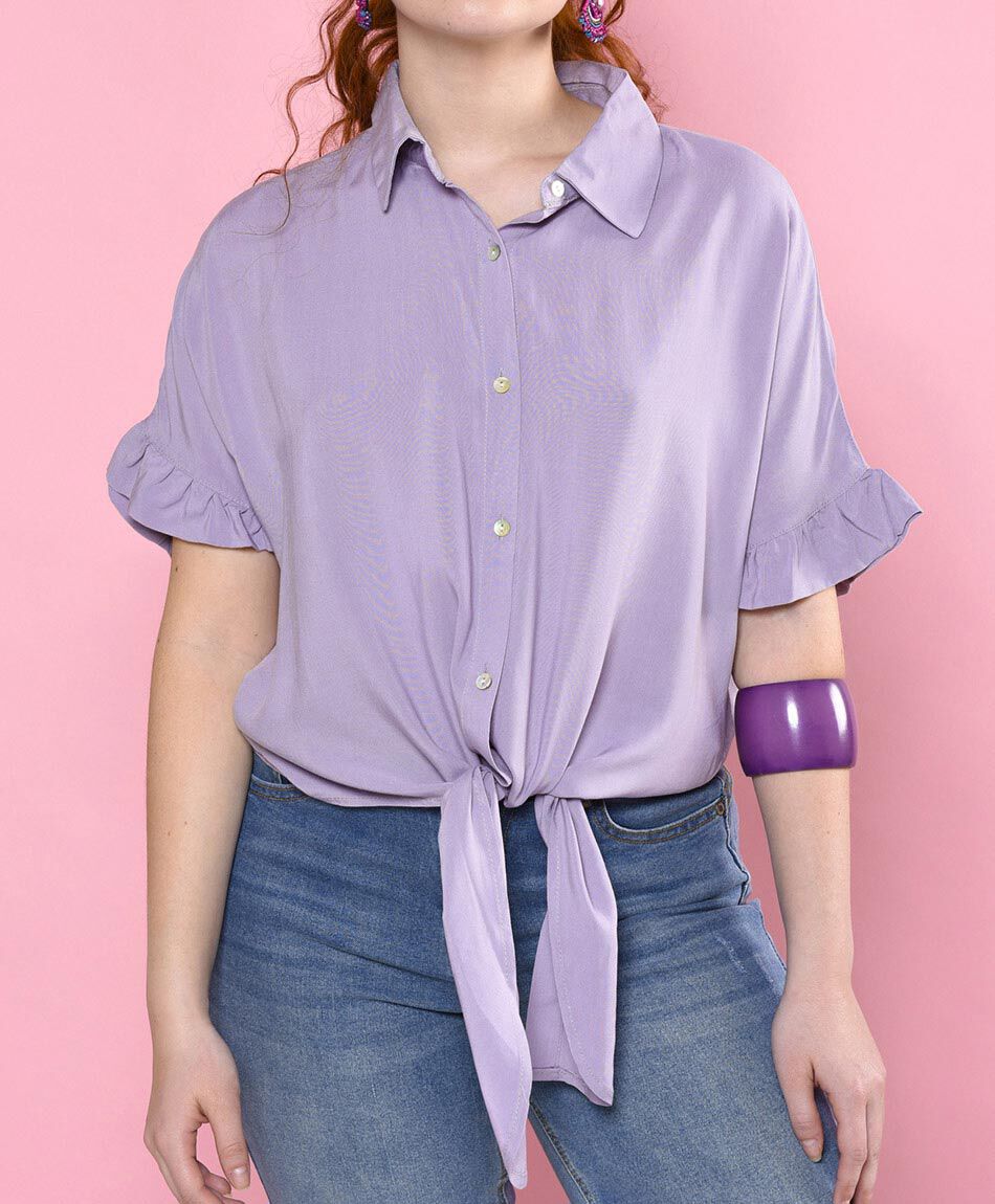 Blusa crop manga vuelitos