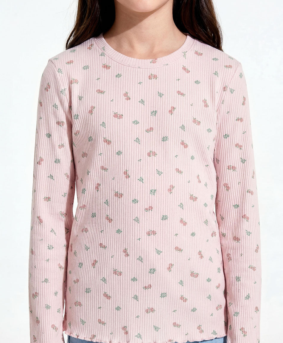 Polera ni&ntilde;a cereza pink