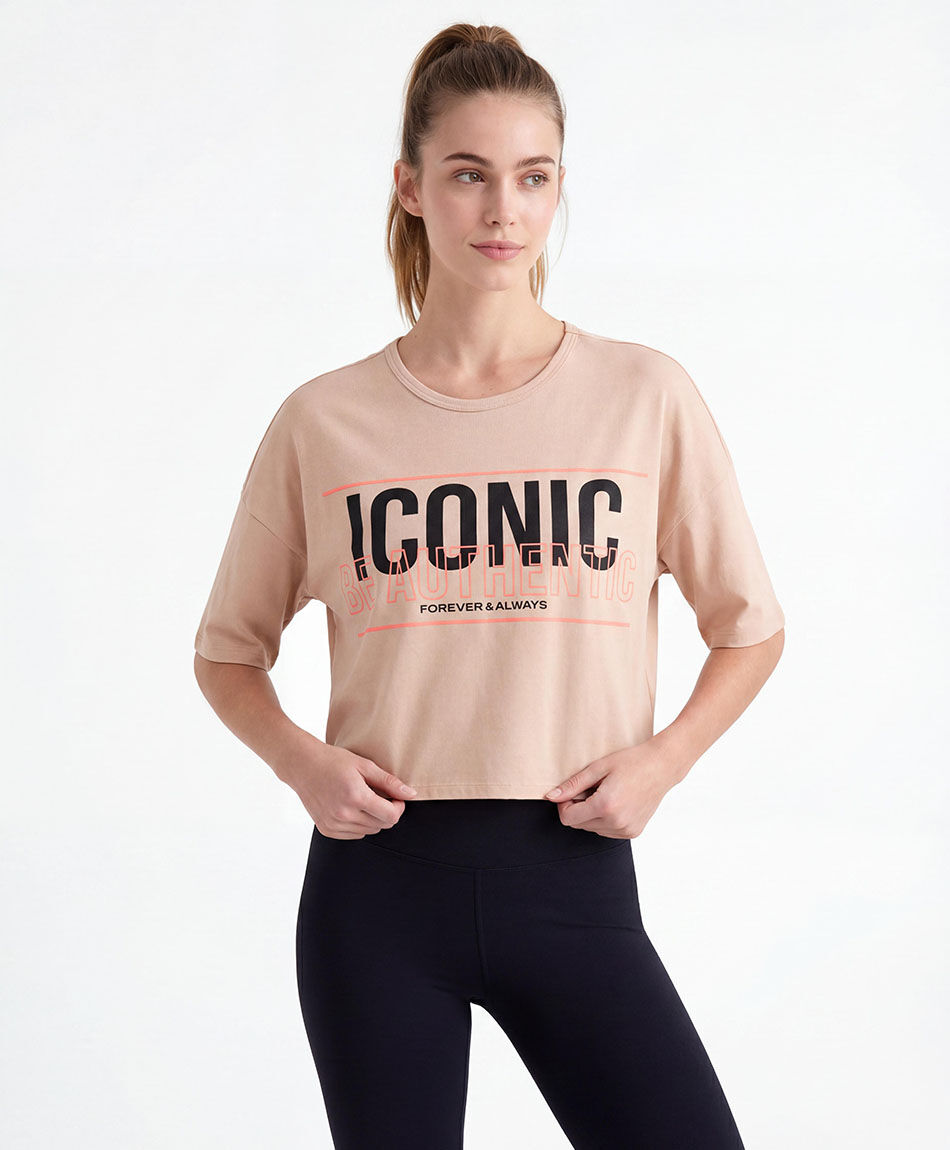 Polera deportiva mujer iconic crop