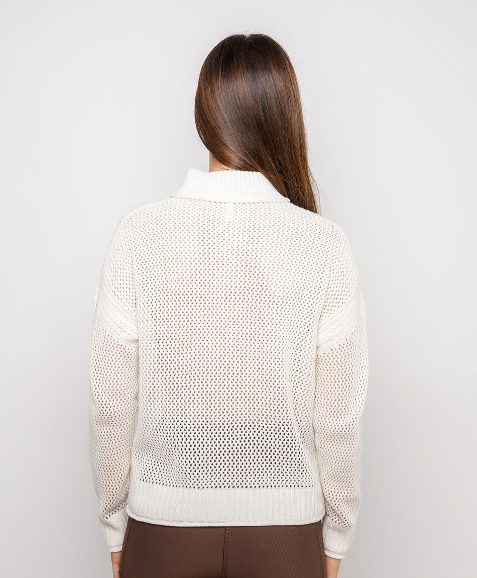 Sweater mujer cuello zipp