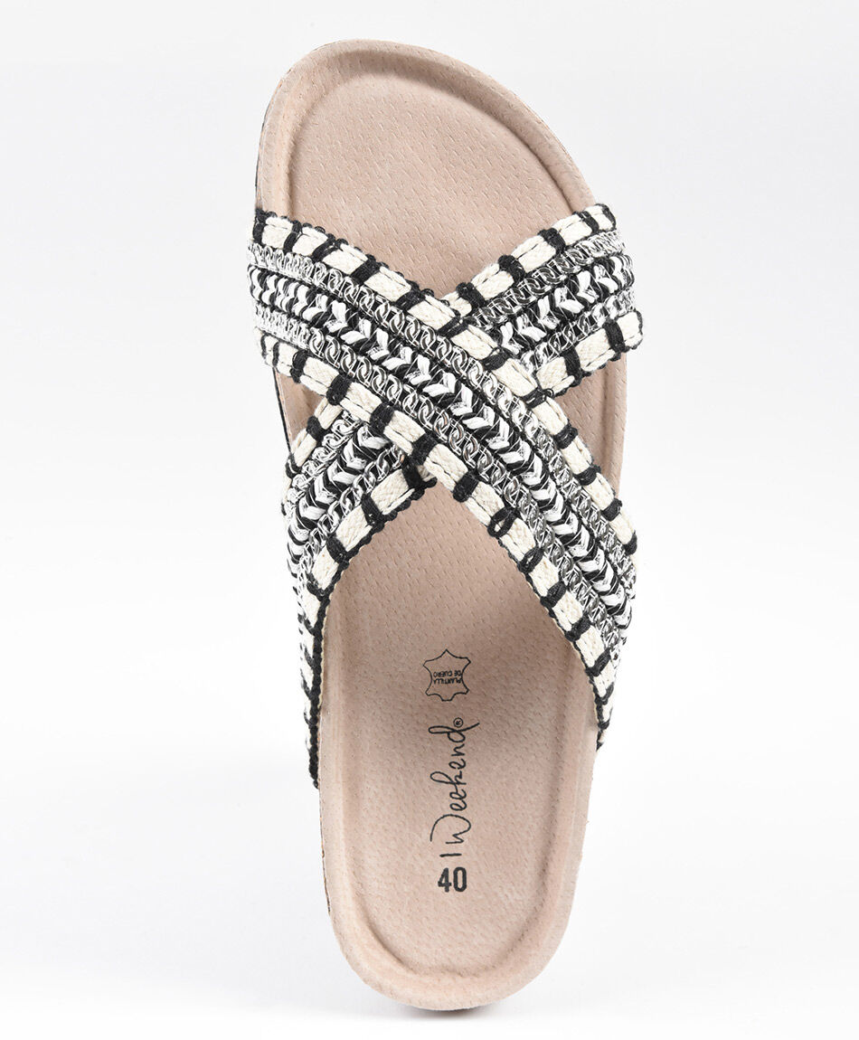 Sandalias mujer cruzada cadenas