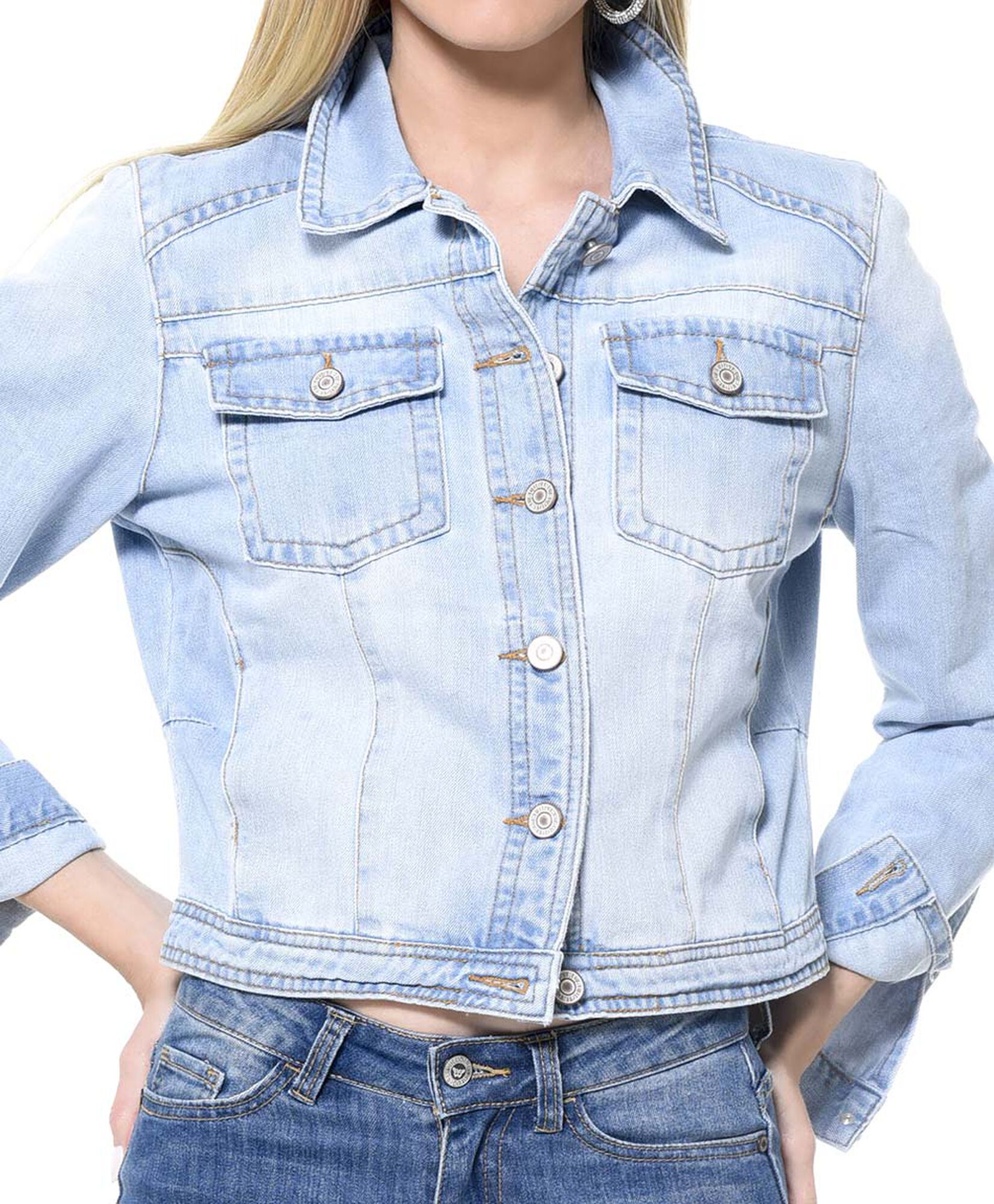 Chaqueta denim desflecada Chaqueta denim desflecada