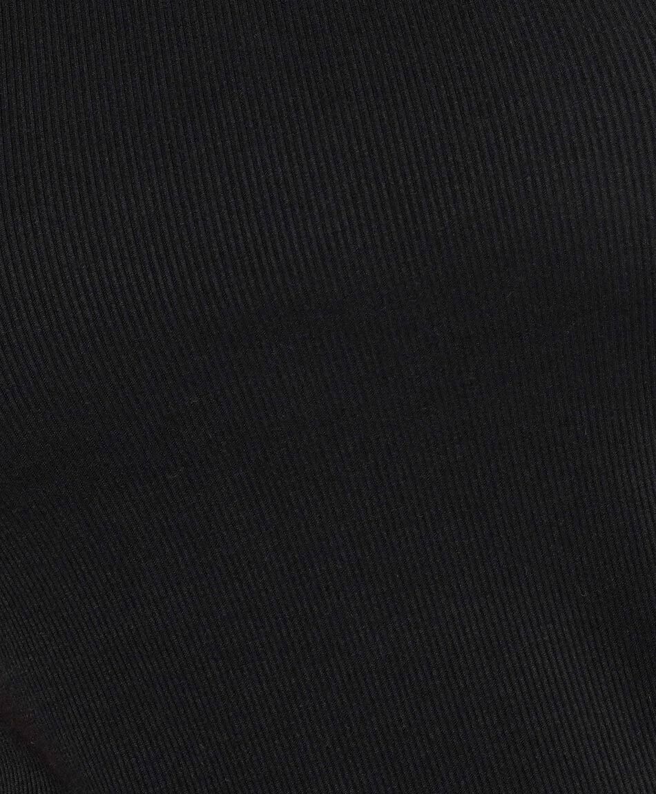 Polera mujer acanalada  negra