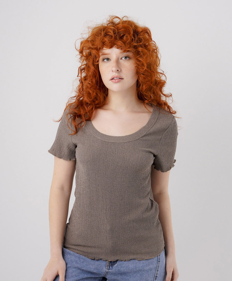 Polera mujer textura vichi