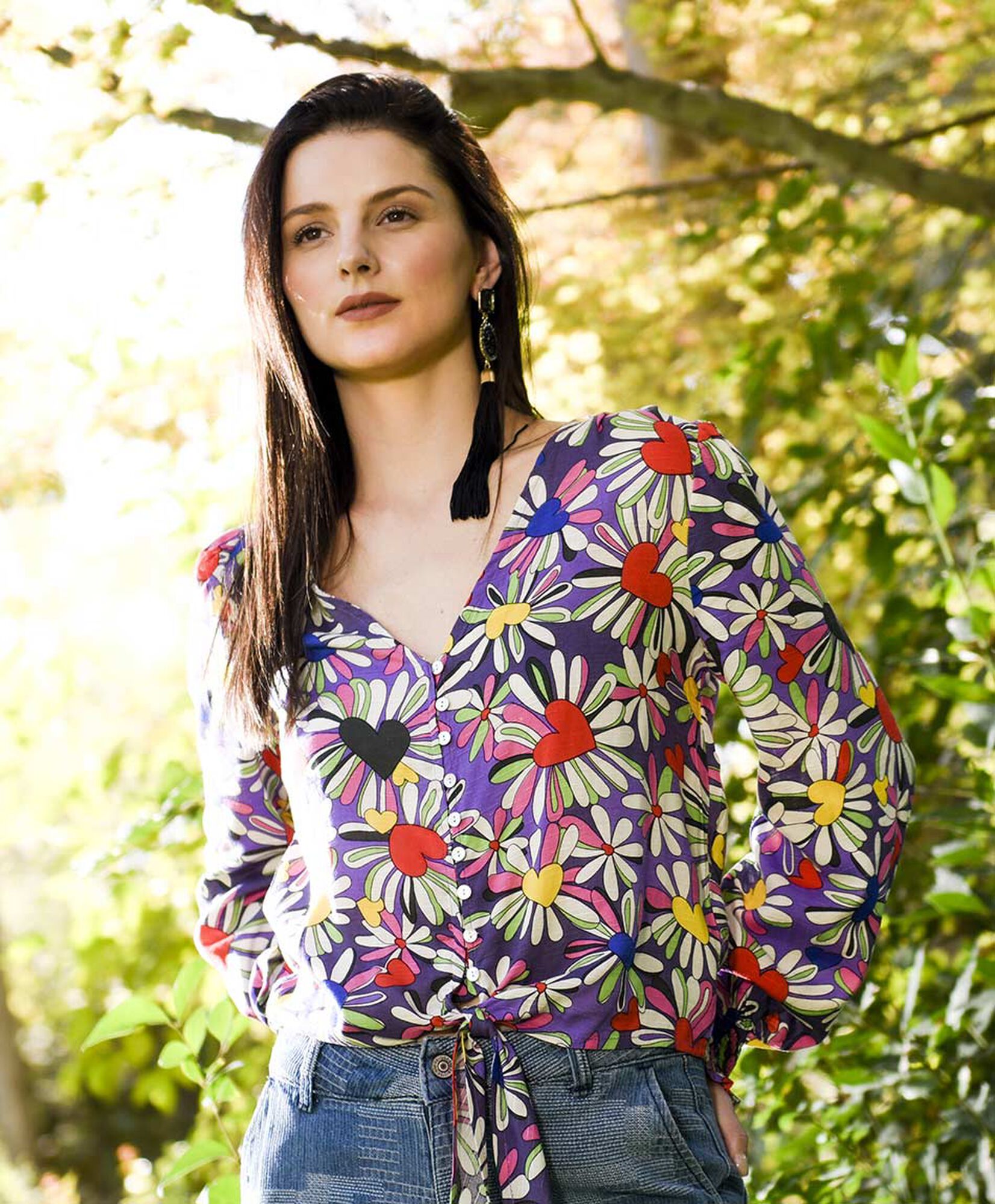 Blusa mujer flores y corazones Blusa mujer flores y corazones