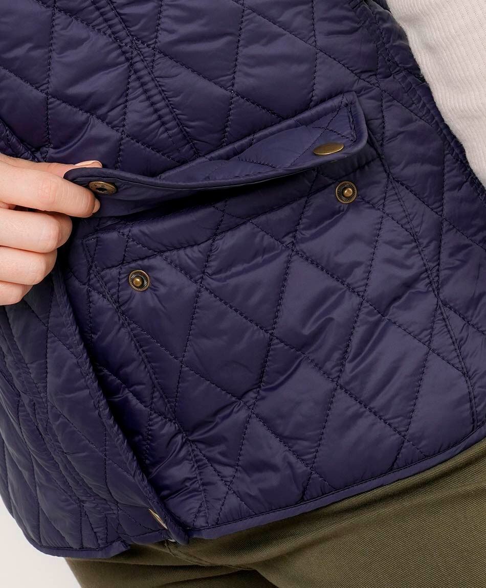 Parka mujer sin mangas entallada blue