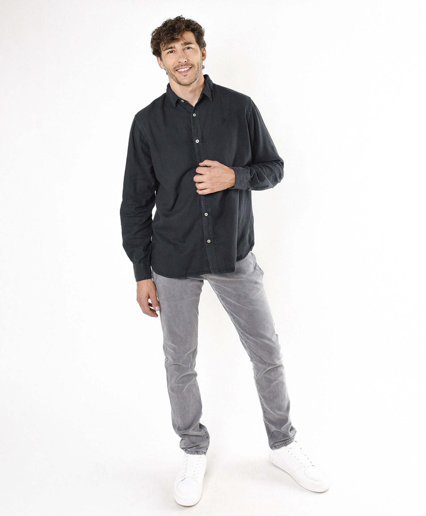 Camisa hombre lisa negra Camisa hombre lisa negra