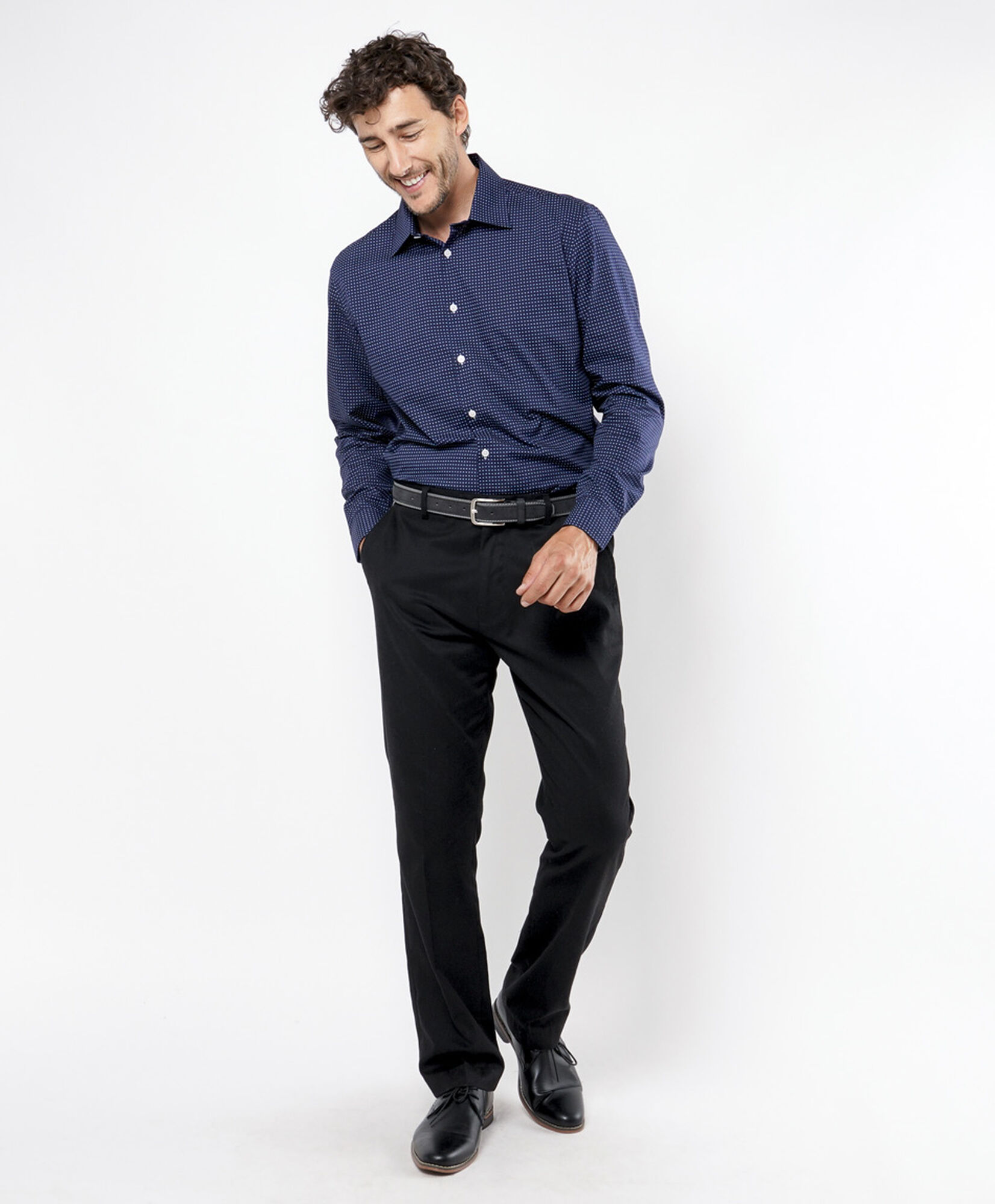 Camisa hombre puntos azul Camisa hombre puntos azul