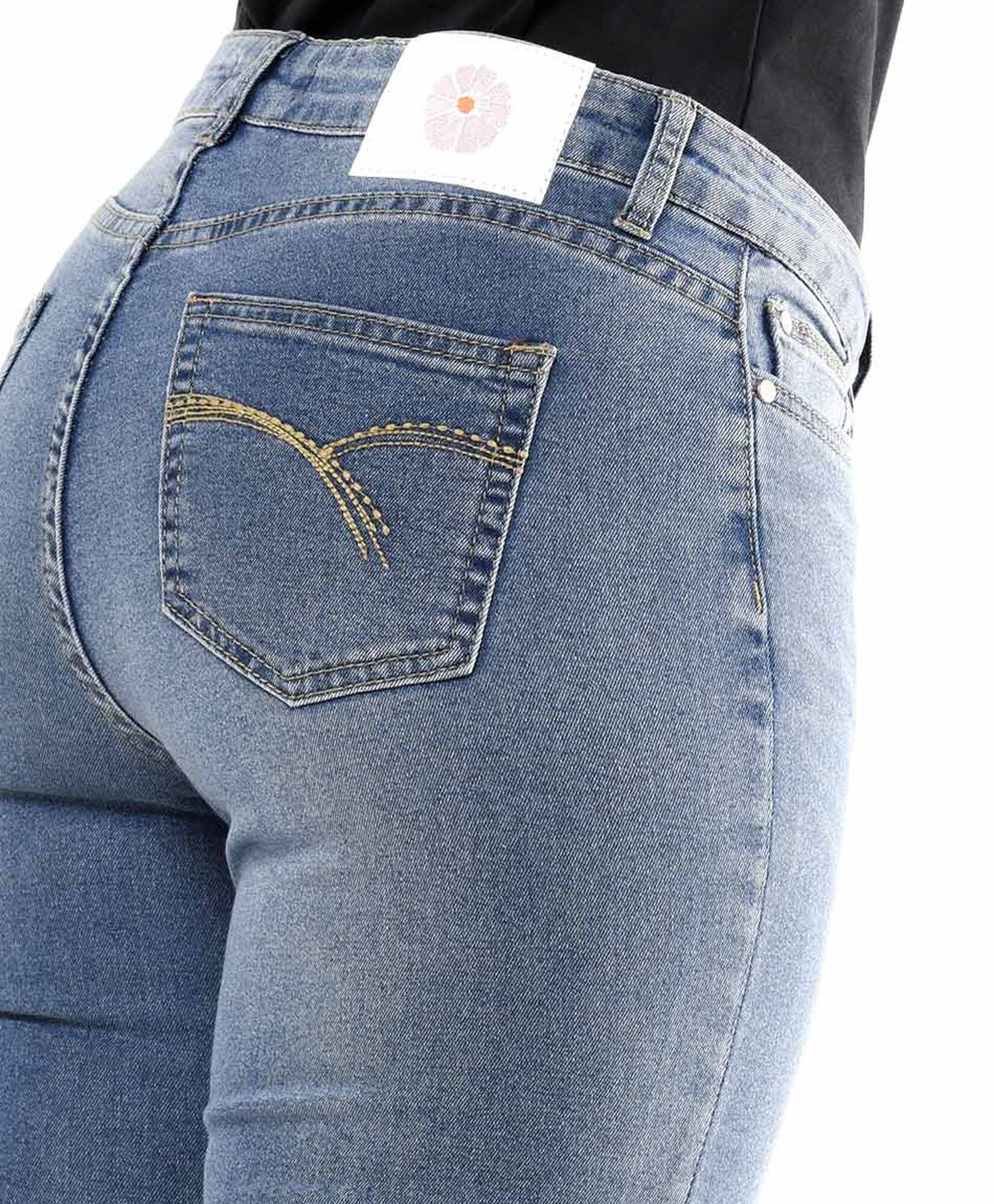 Jeans mujer basta bordada skinny fit Jeans mujer basta bordada skinny fit