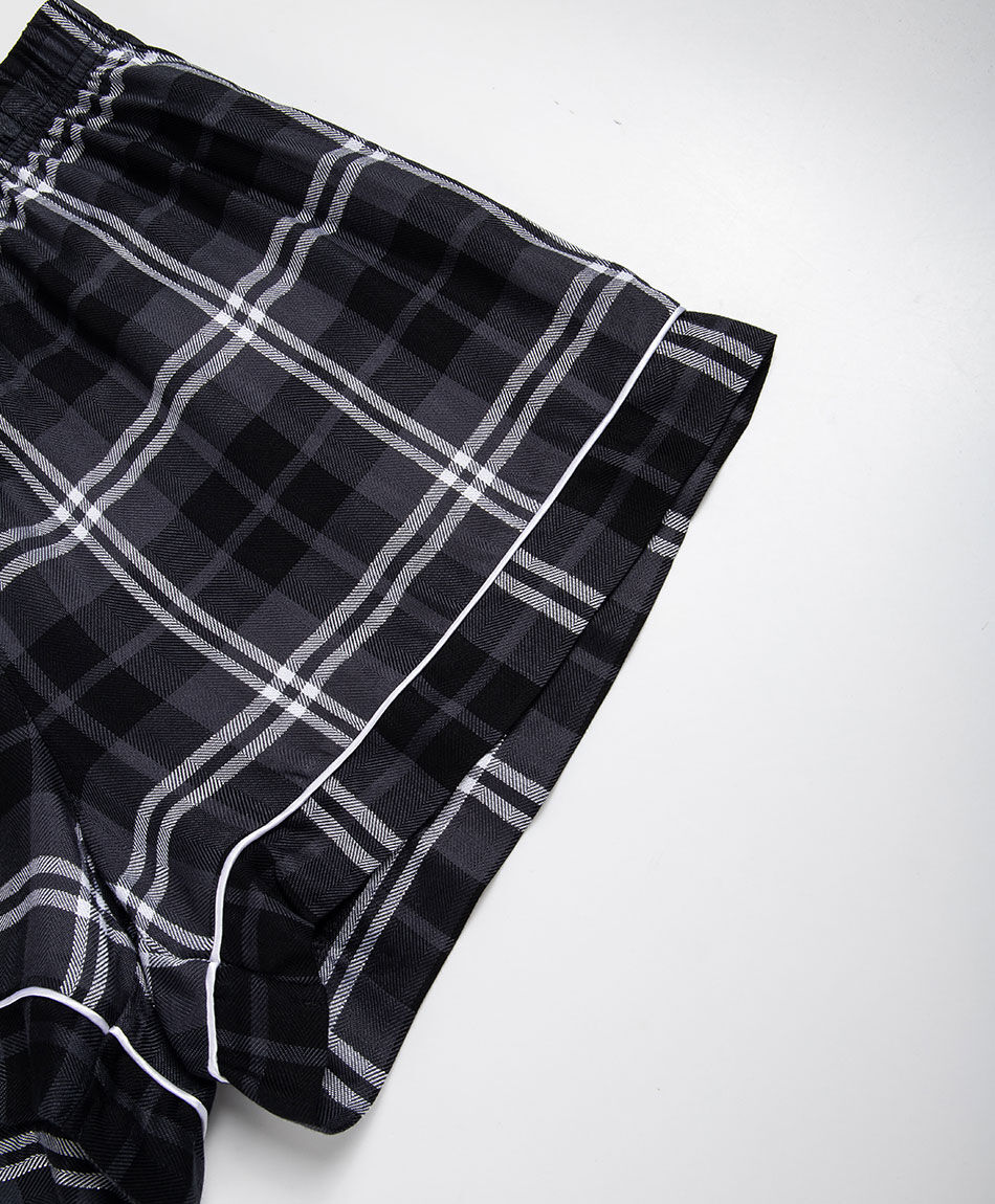 Pijama mujer camisero short escoc&eacute;s lurex