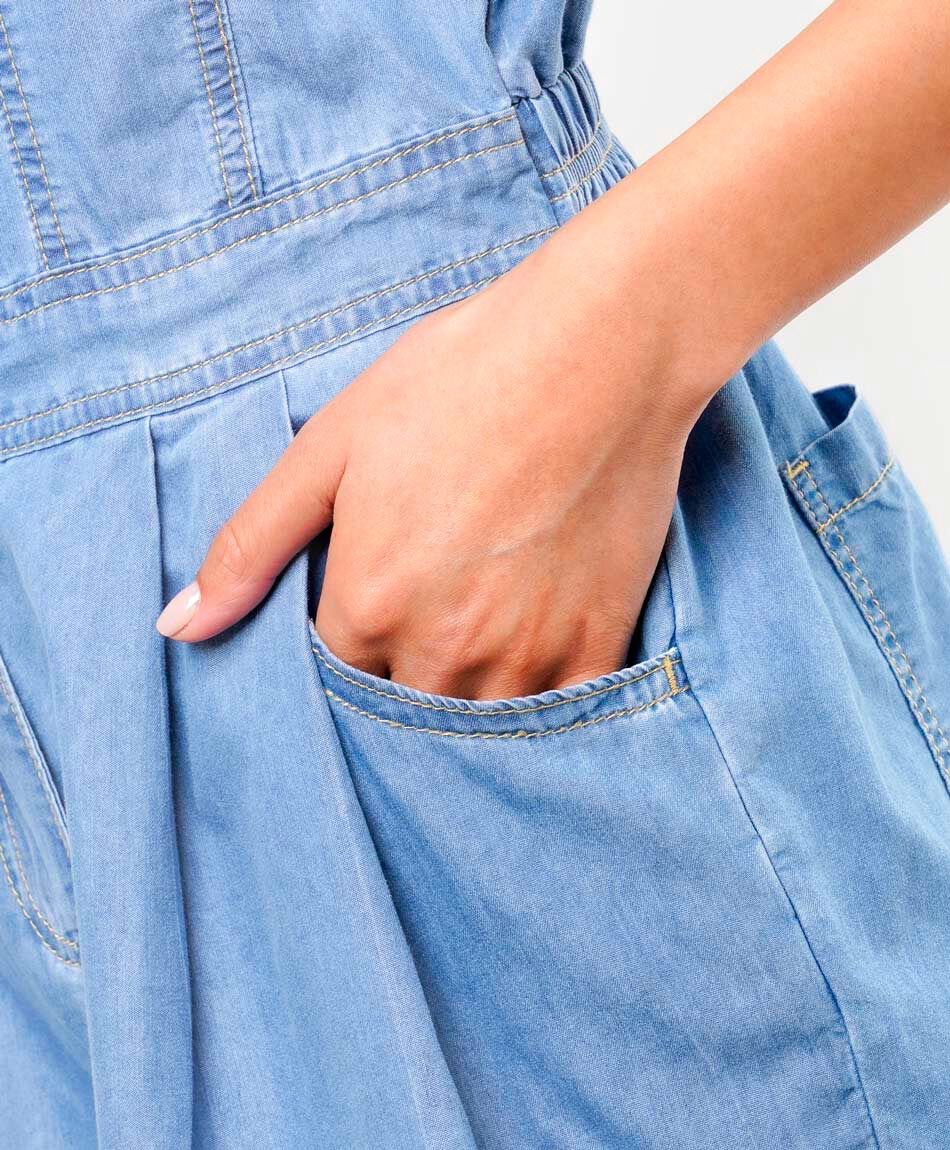 Enterito mujer tencel botones