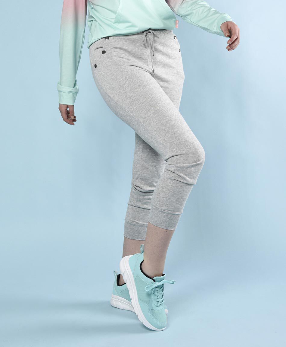 Pantal&oacute;n de buzo tiro alto skinny fit