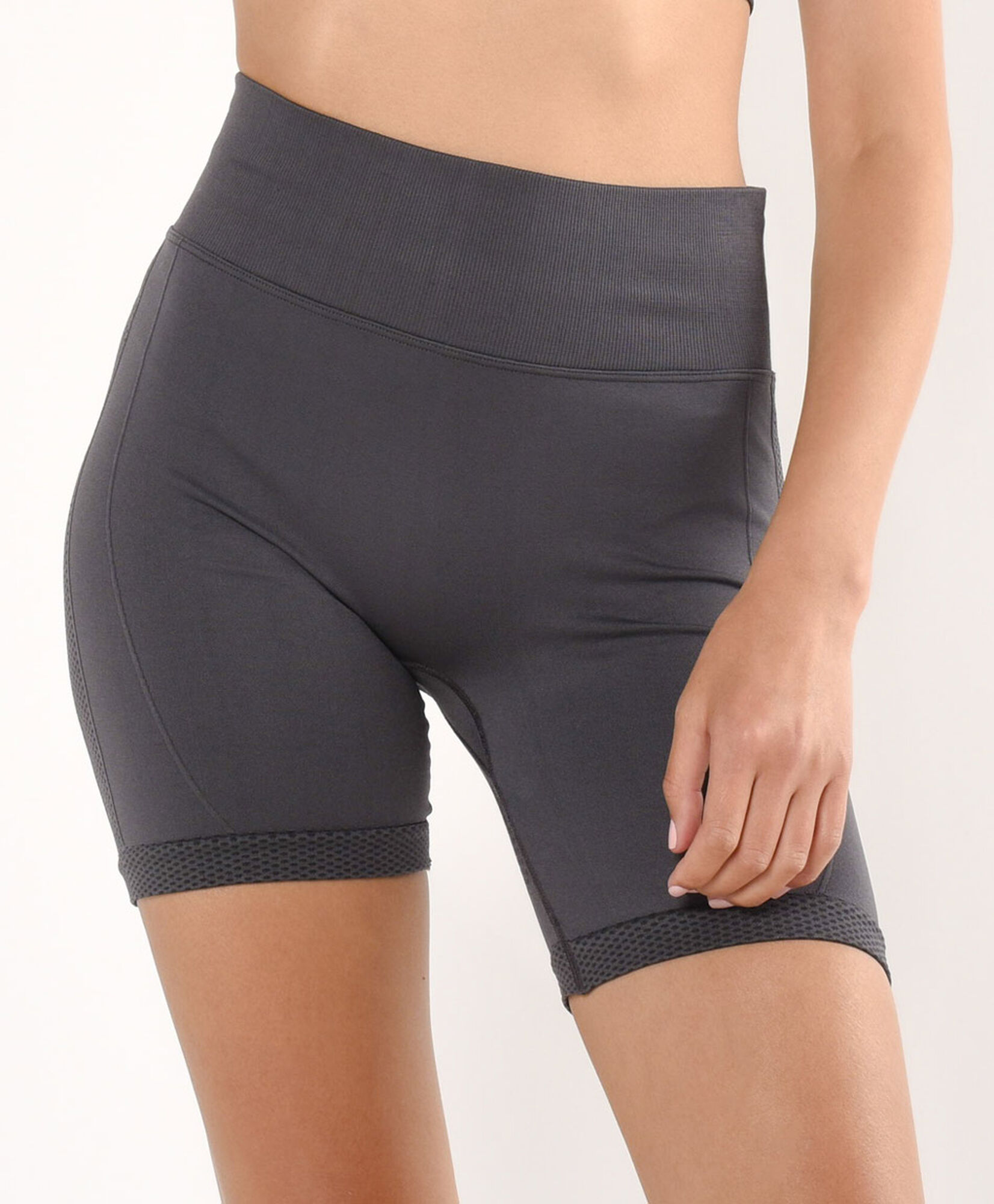 Short deportivo mujer seamless gris oscuro Short deportivo mujer seamless gris oscuro