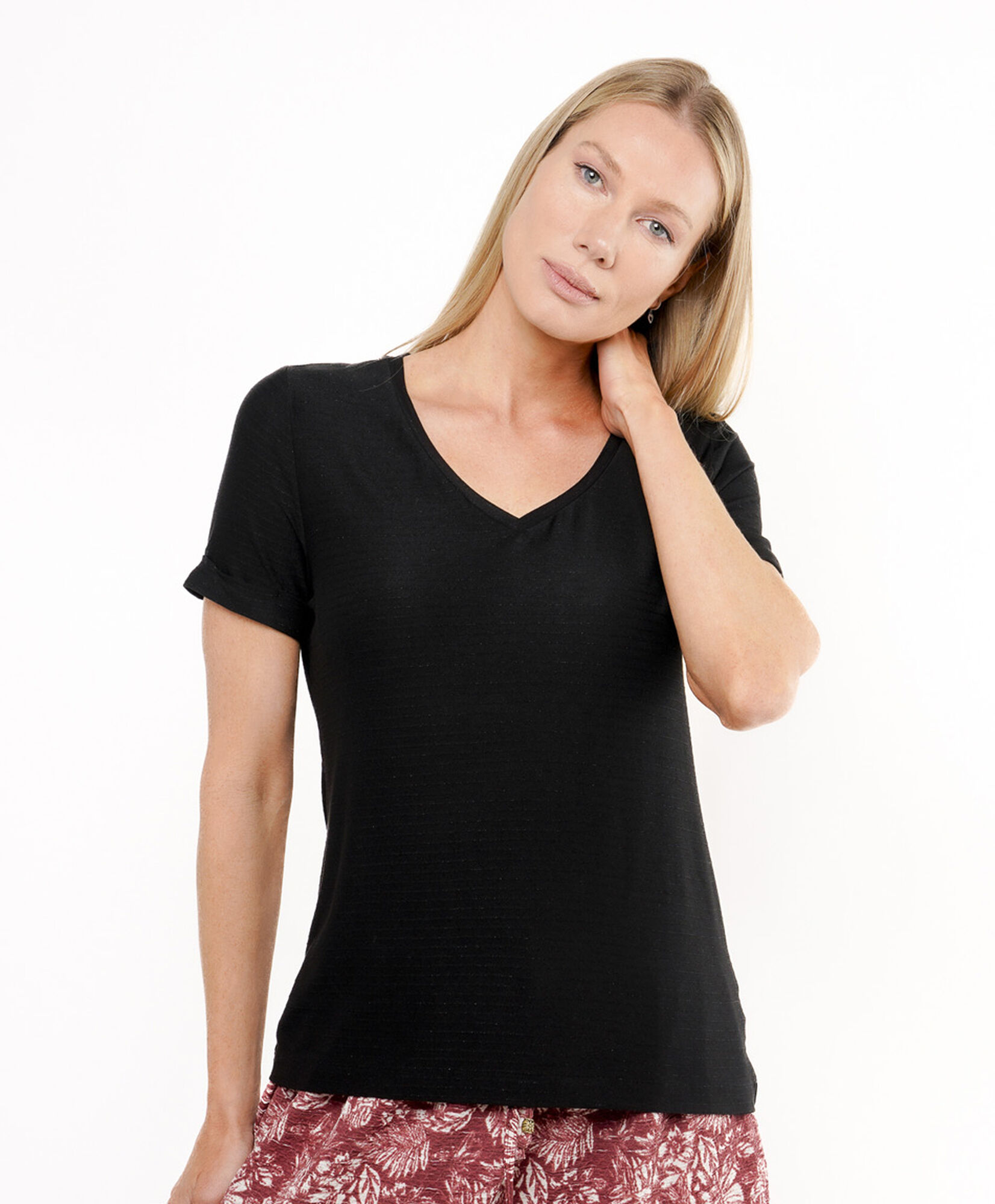 Polera mujer mini líneas brillos Polera mujer mini líneas brillos